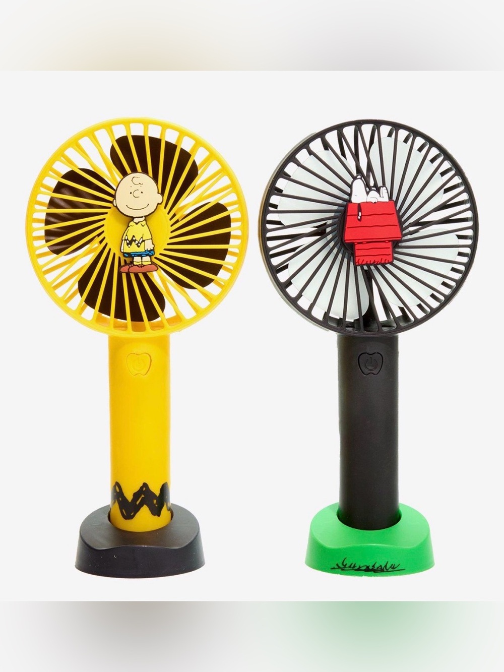 Peanuts Charlie Brown and Snoopy Handheld Fans (2 fans)- New